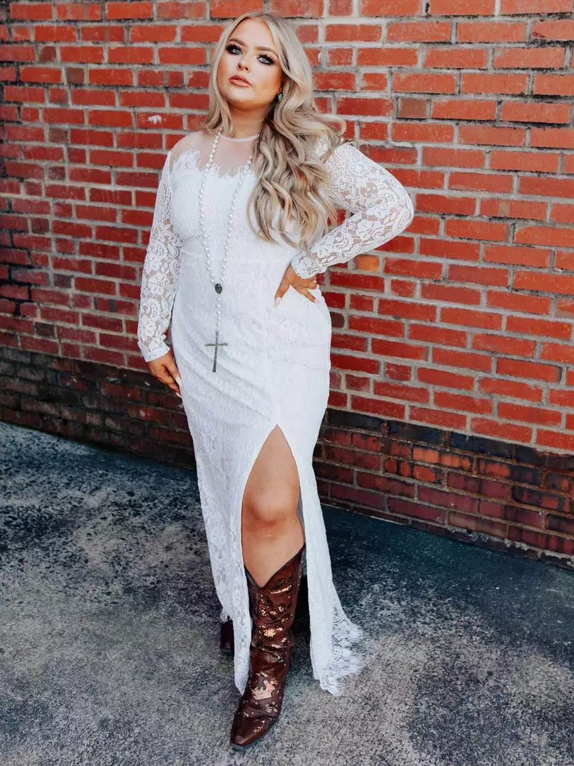 D & J Industries Bridal Tonight We Dance Dress - White