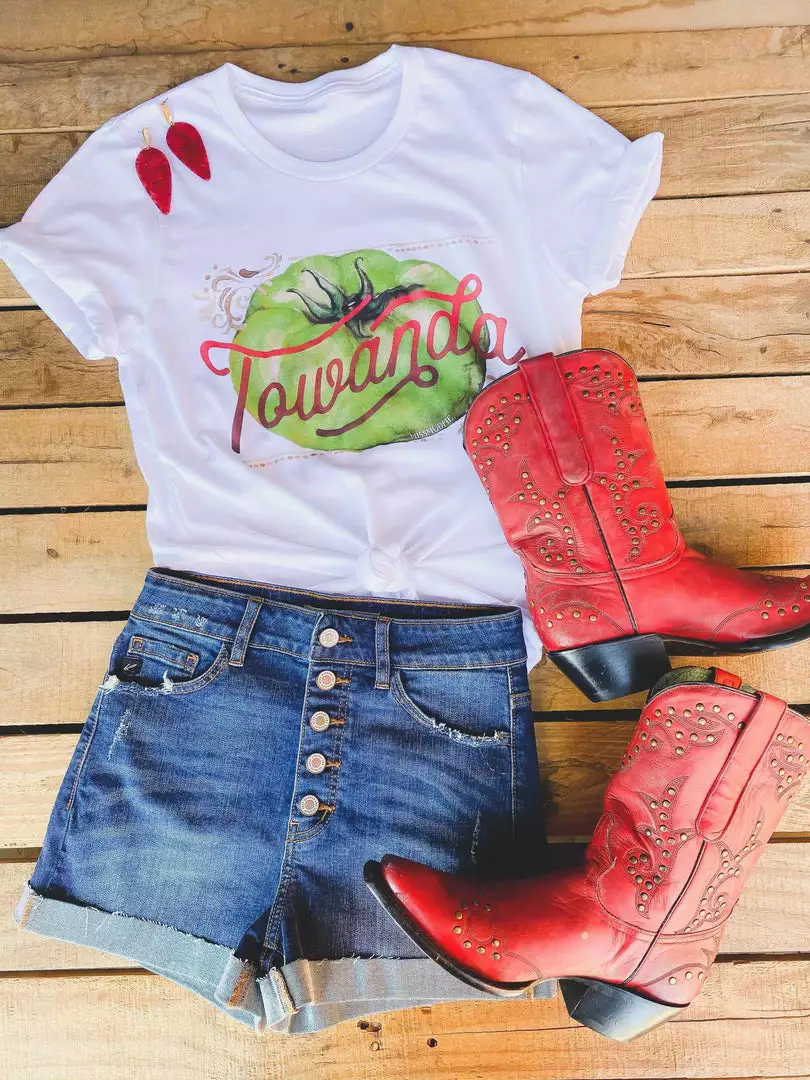 Miss Mud Pie Towanda Tee - White Clothing