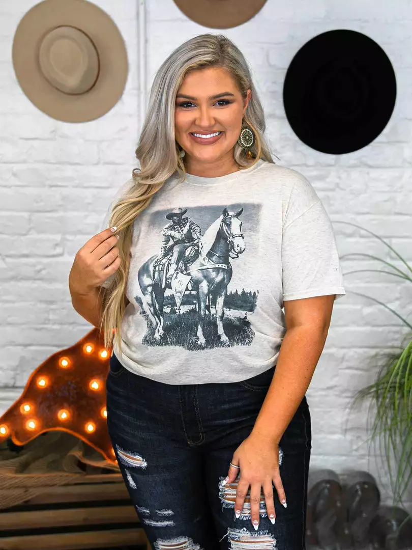 Bling-A-Gogo Trigger Tee - Oatmeal Tees