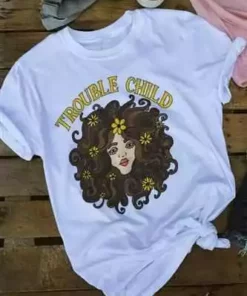 Bling-A-Gogo Trouble Child Tee - Brunette