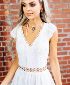 D & J Industries Twirl You Around Dress - White