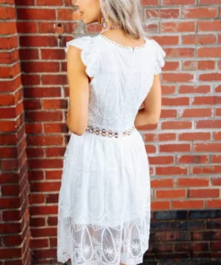 D & J Industries Twirl You Around Dress - White