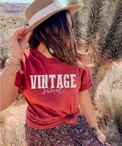 Buckin Barn Vintage Soul Tee - Rust Tees