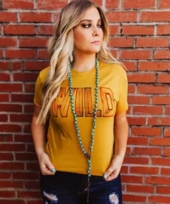 Miss Mud Pie Wild Tee - Mustard Tees