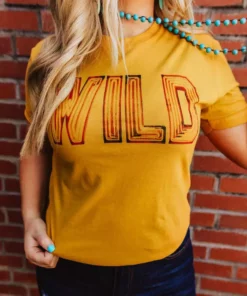 Miss Mud Pie Wild Tee - Mustard Tees