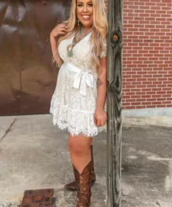 Southern Fried Chics Wrapped Up In Your Arms Lace Dress Bridal