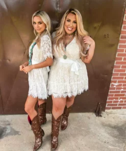 Southern Fried Chics Wrapped Up In Your Arms Lace Dress Bridal