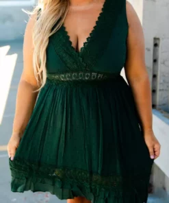 D & J Industries You Deserve It Dress - Evergreen Sale!