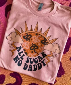 Miss Mud Pie All Sugar No Daddy T-shirt - Desert Rose