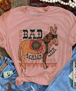 Miss Mud Pie Clothing Bad Ass Mamacita Tee - Desert Rose