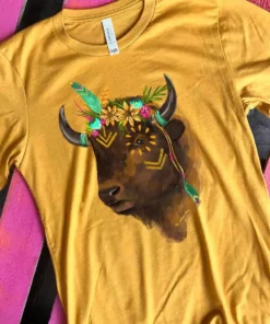 Miss Mud Pie Boho Buffalo T-shirt