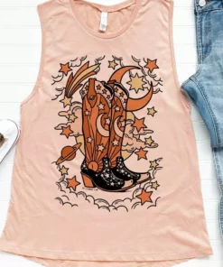 Miss Mud Pie New Arrivals Cosmic Boots With Stars Tank