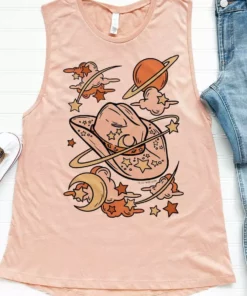 Miss Mud Pie Cosmic Hat With Stars Tank