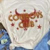 Miss Mud Pie Cowboys Club Tee - Cream Clothing
