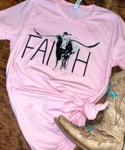 Buckin Barn Clothing Pink Faith T-shirt
