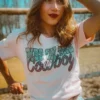 Bling-A-Gogo Dibs On The Cowboy Tee - Faded Pink