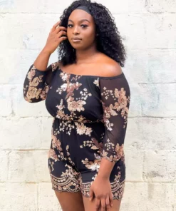 D & J Industries Co., LTD. Buy You A Round — Romper Dress In Black & Pink