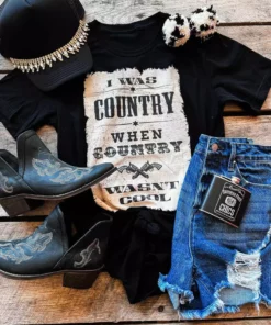 GTN I Was Country When Country Wasnt Cool T-shirt