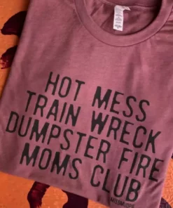 Miss Mud Pie Moms Club T-shirt - Mauve