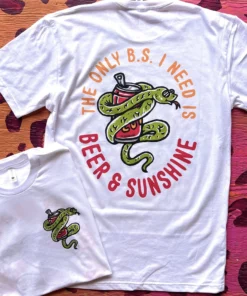 Miss Mud Pie The Only BS I Need Is Beer And Sunshine T-shirt