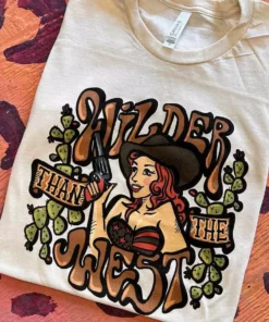 Miss Mud Pie Clothing Wilder Than The West T-shirt - Cream
